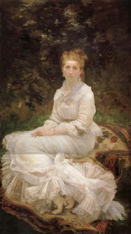 Marie Bracquemond La Dame en blanc oil painting picture